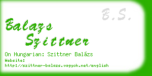 balazs szittner business card